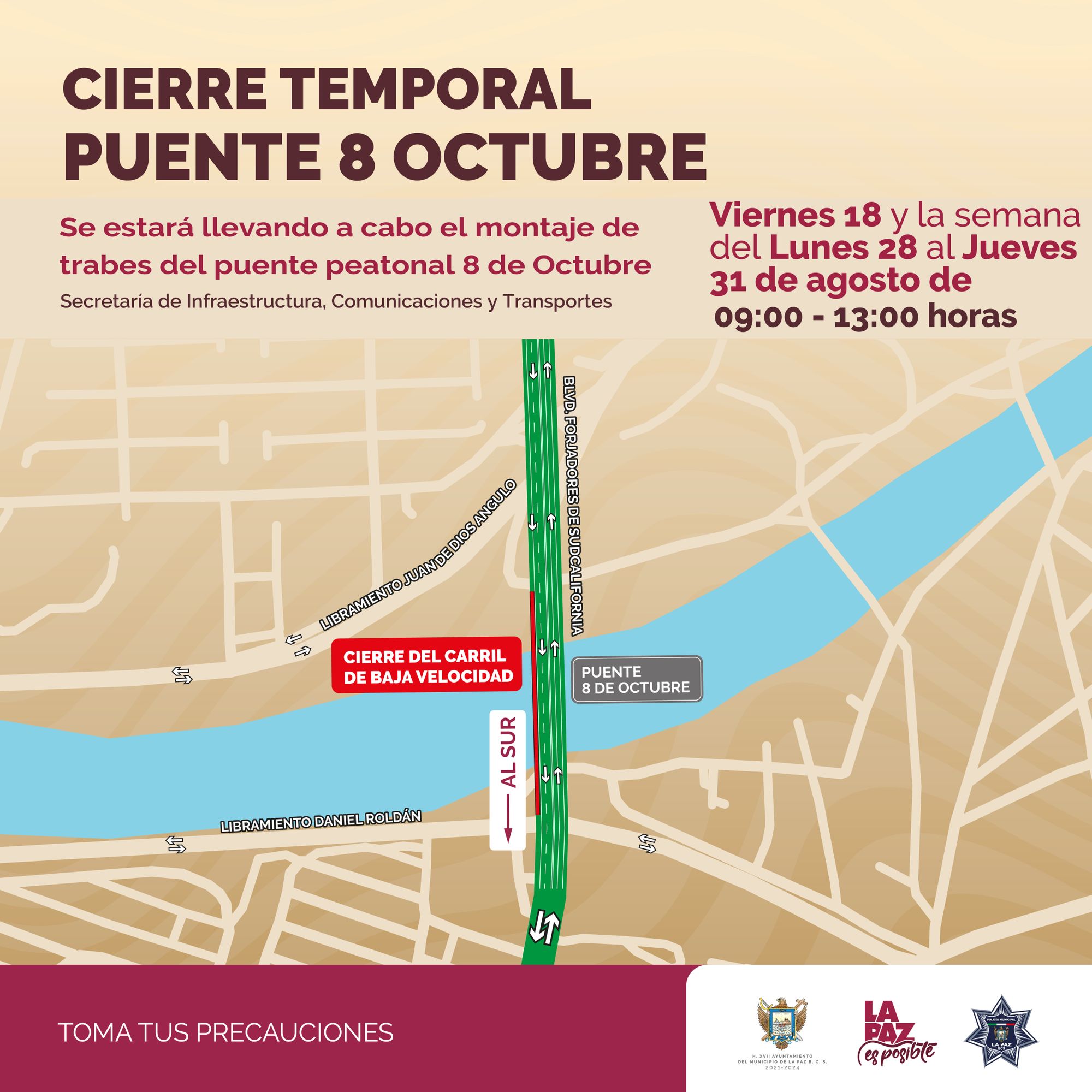 Cierre Parcial De Circulación En El Puente 8 De Octubre Se Mantendrá El Tránsito Vehicular En 0356