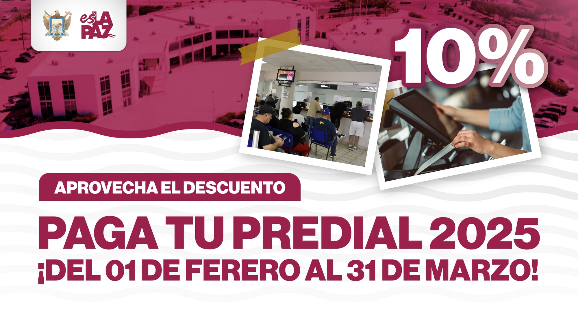 Inicia febrero con el 10% de descuento en el pago del Predial