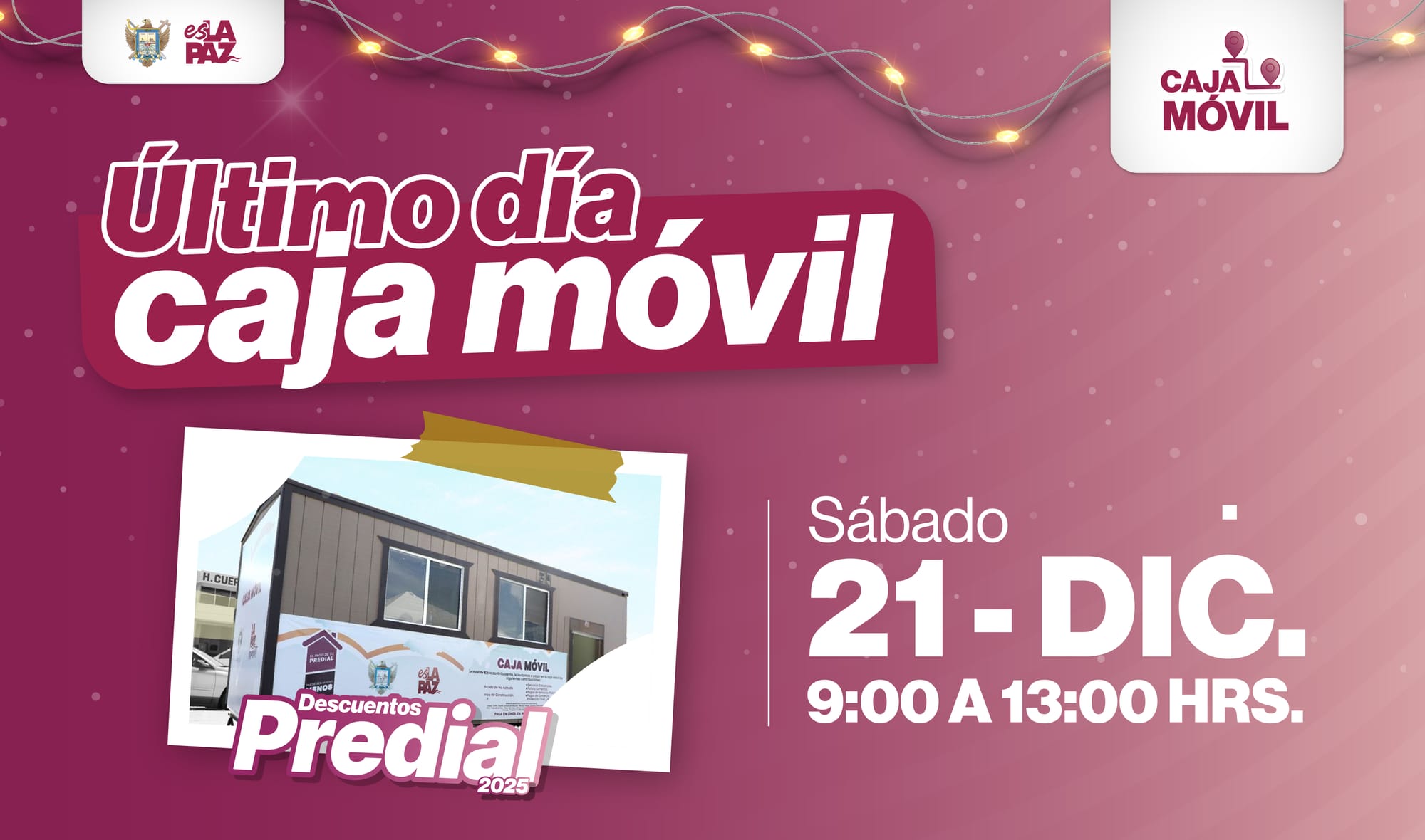 Último fin de semana de la caja móvil para el pago del predial