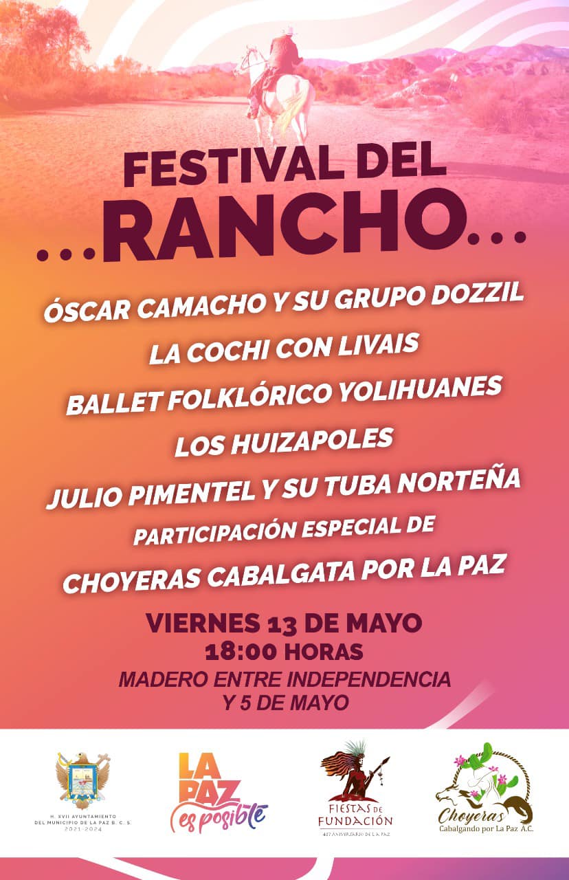 Realizarán el “Festival del Rancho” en La Paz
