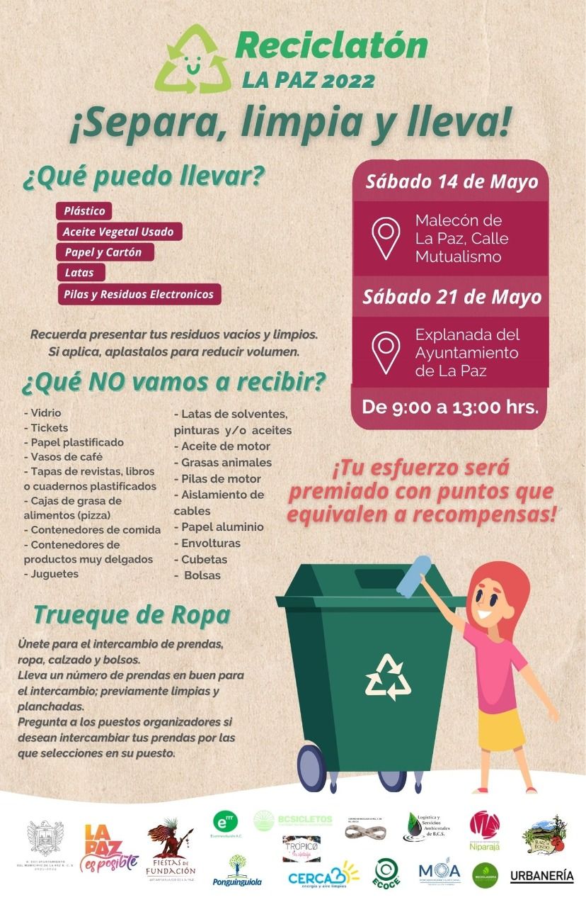 Promueve el Ayuntamiento de La Paz campaña masiva de reciclaje