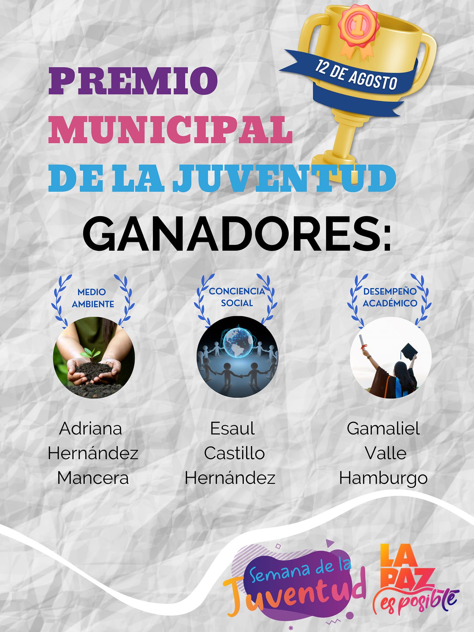 Eligen a ganadores del “Premio Municipal de la Juventud 2022”
