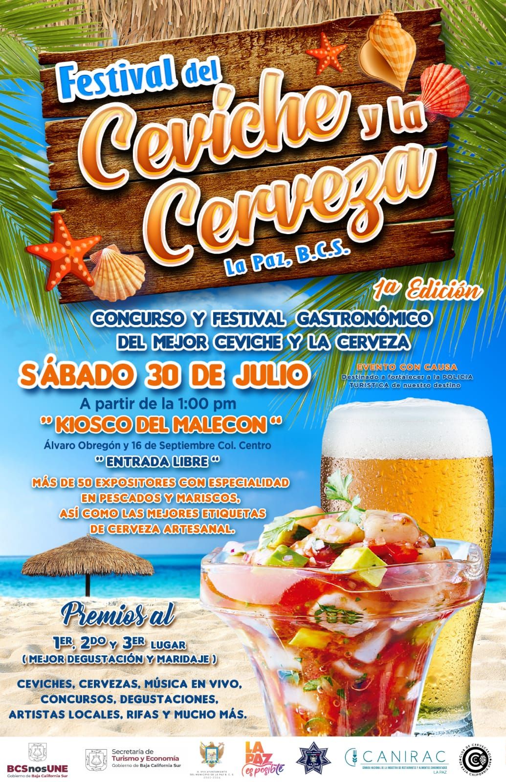 Todo listo para el “Primer Festival del Ceviche y la Cerveza” en el Malecón