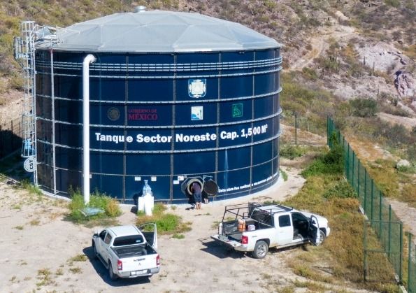 Realizó OOMSAPAS La Paz la reparación de una fuga en el tanque en Loma Obrera