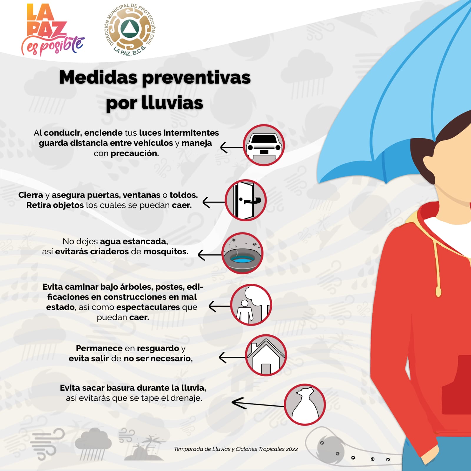 Brinda Protección Civil recomendaciones a la población por el frente frío