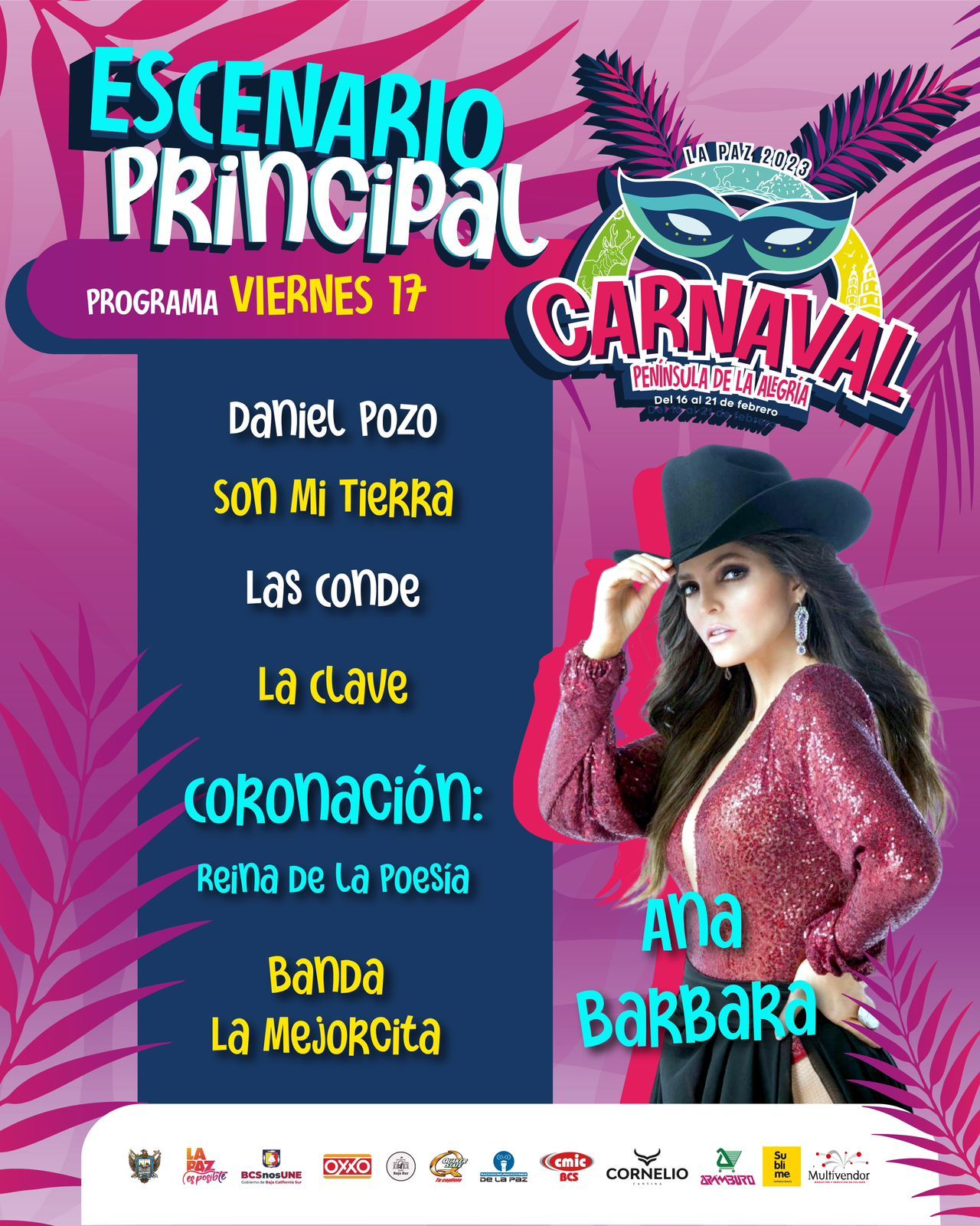 Hoy será coronada la Reina de la Poesía del Carnaval La Paz 2023