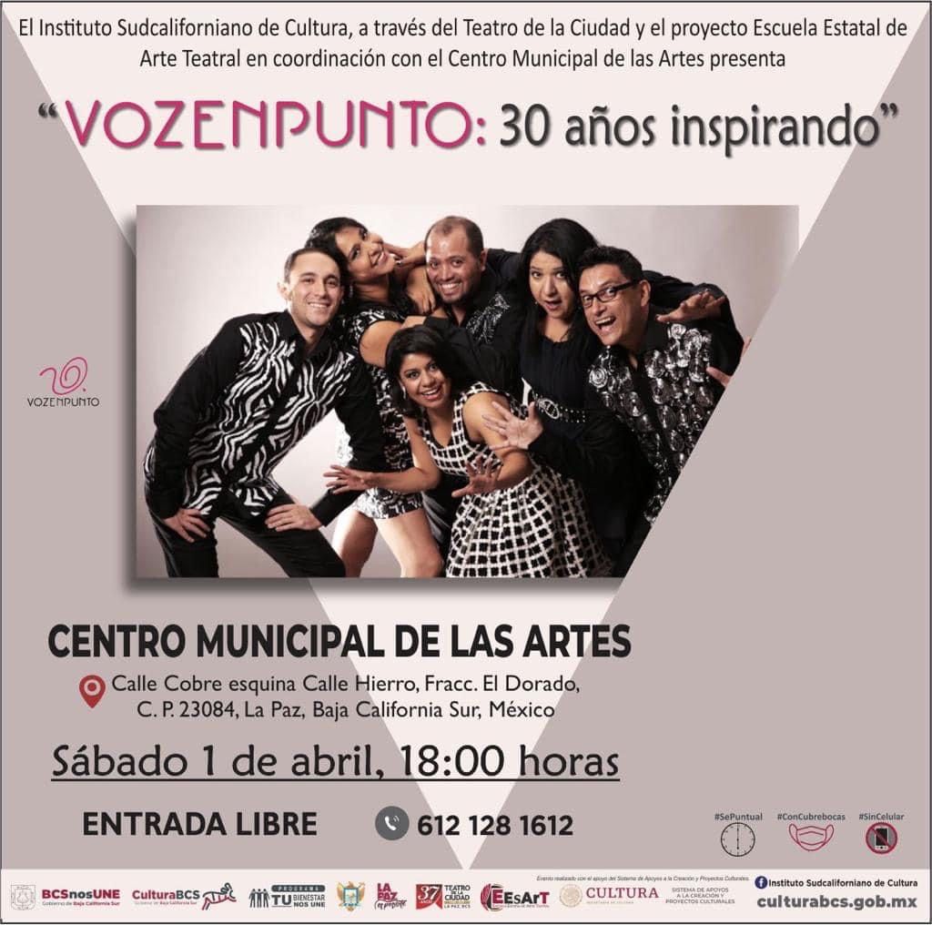 Ofrecerá grupo “Voz en Punto” concierto gratuito en La Paz