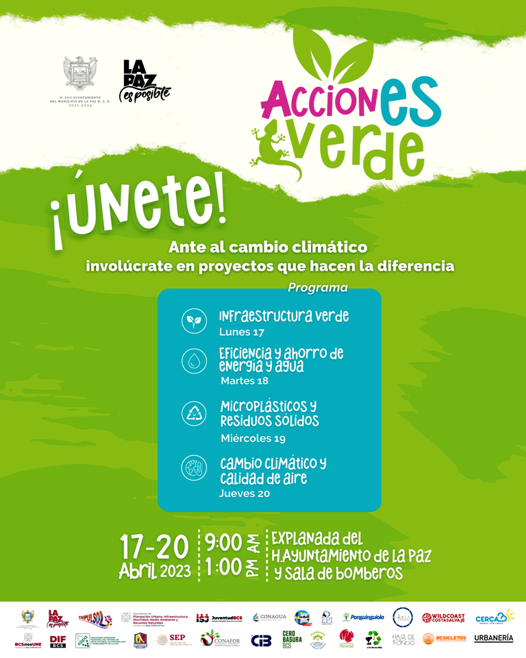 Invita Ayuntamiento a la Feria “Acción Es Verde La Paz 2023”