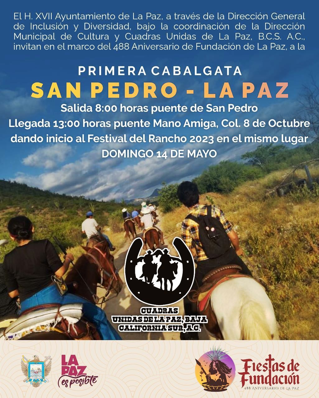 Realizará Ayuntamiento la Primera Cabalgata de San Pedro a La Paz