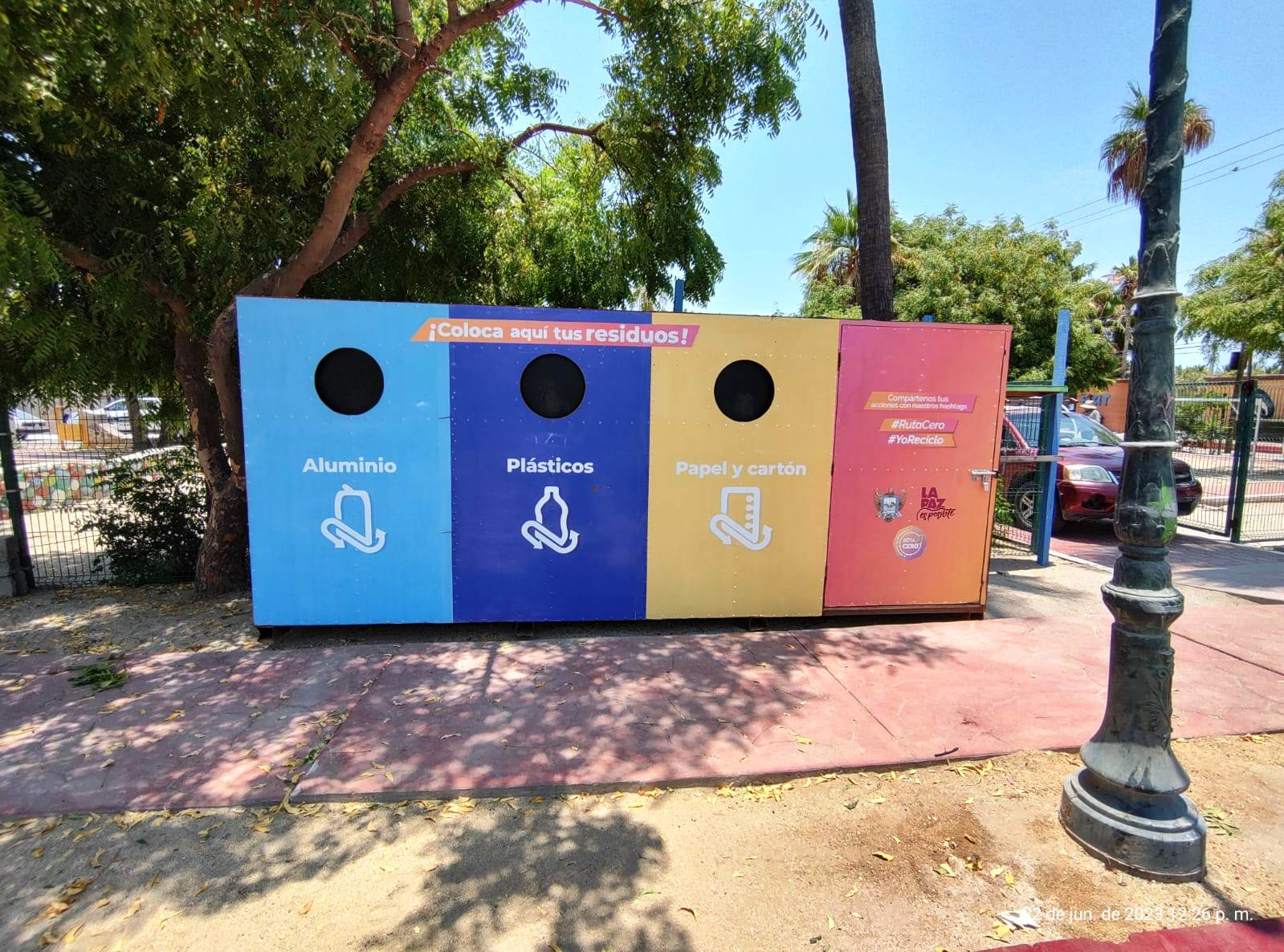 Instala Servicios Públicos contenedor de residuos valorizables en Los Barriles
