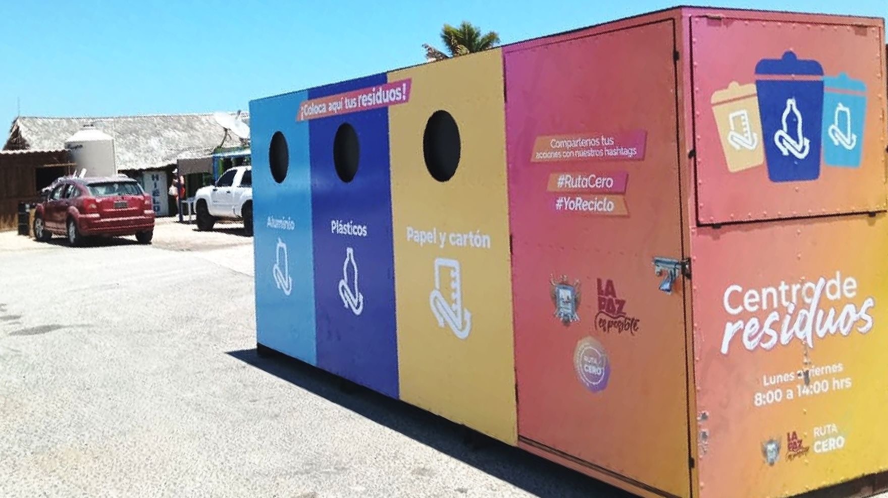 Instala Servicios Públicos contenedor de Ruta Cero en la playa “El Tecolote”