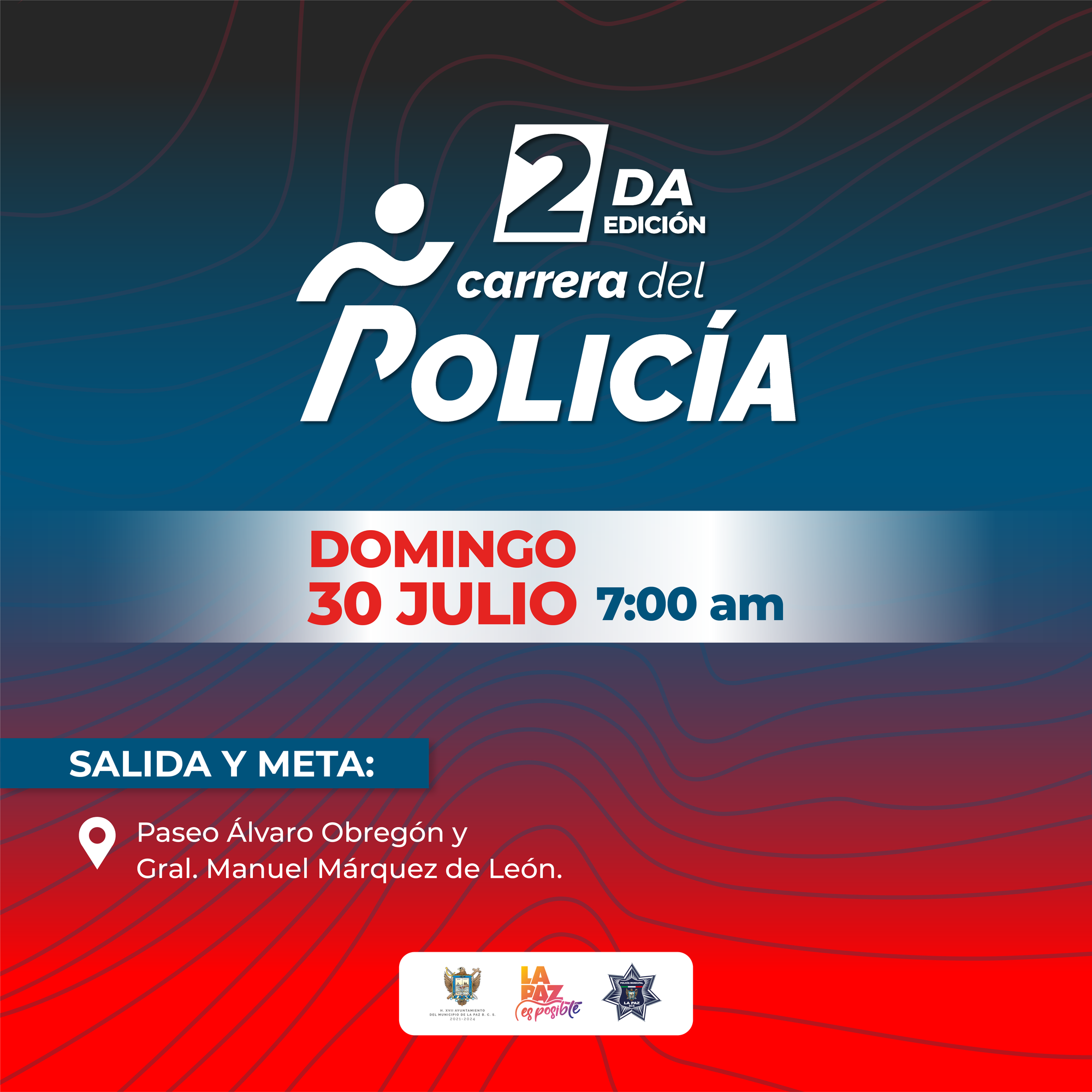 Invita DGSPPPTM a participar en la carrera atlética del Policía con causa en favor de un área de gimnasio