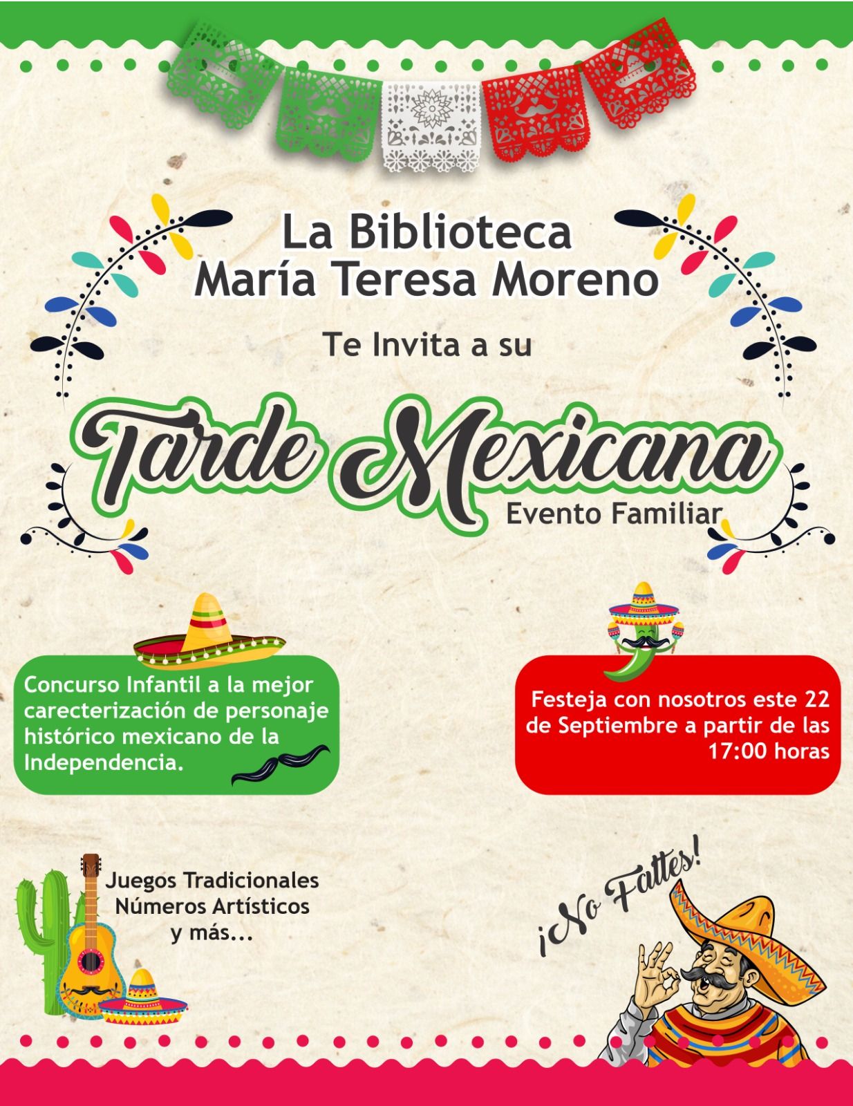 Invitan al evento cultural “Tarde Mexicana” en El Centenario