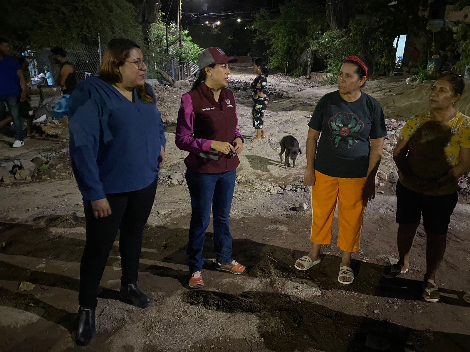 Evalúa Presidenta Municipal daños en la colonia Rinconada Lázaro Cárdenas