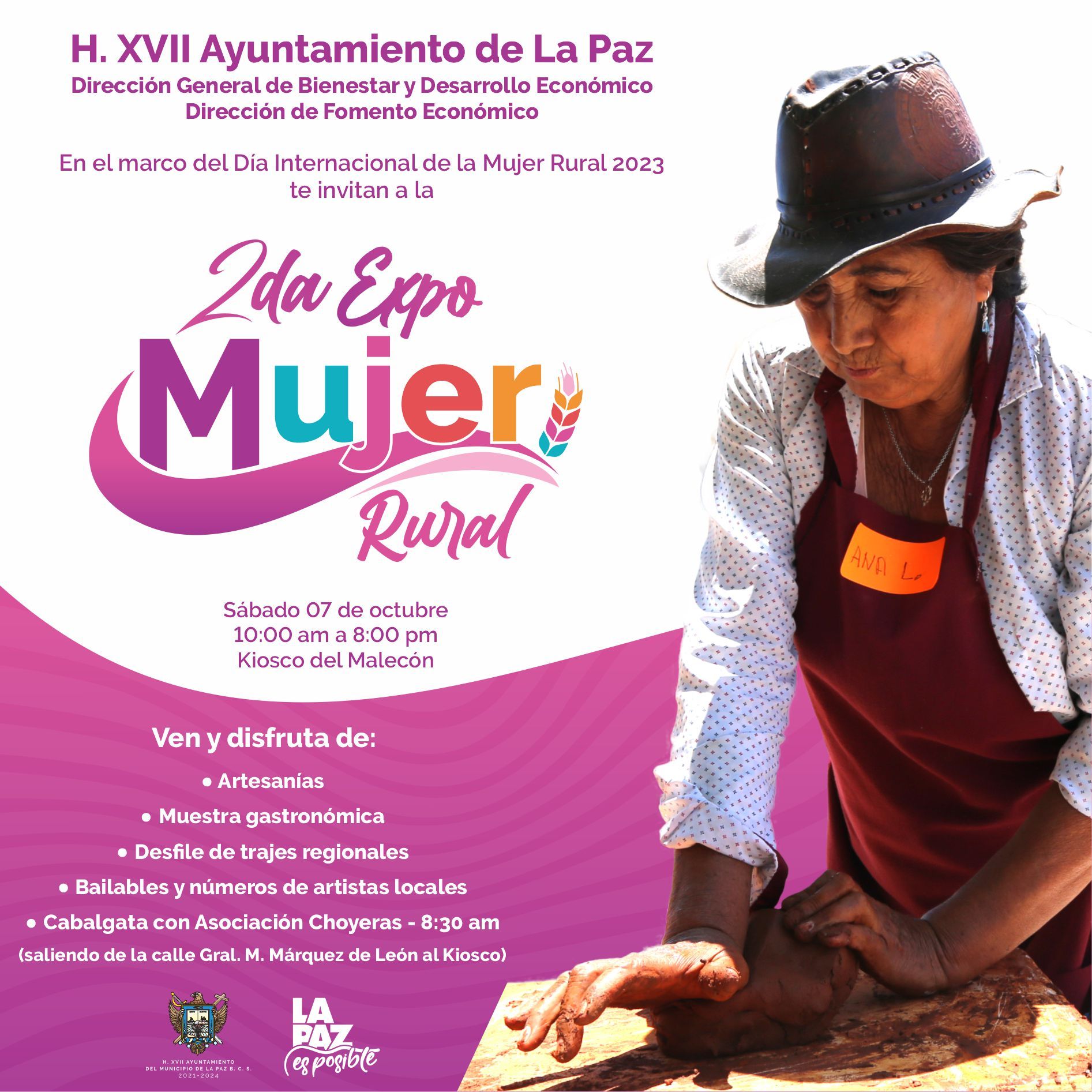 Invita Ayuntamiento de La Paz a la segunda edición de Expo Mujer Rural
