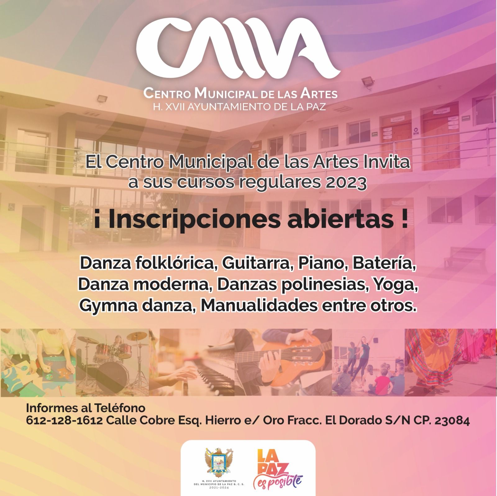 Invitan a los cursos y talleres en el Centro Municipal de las Artes