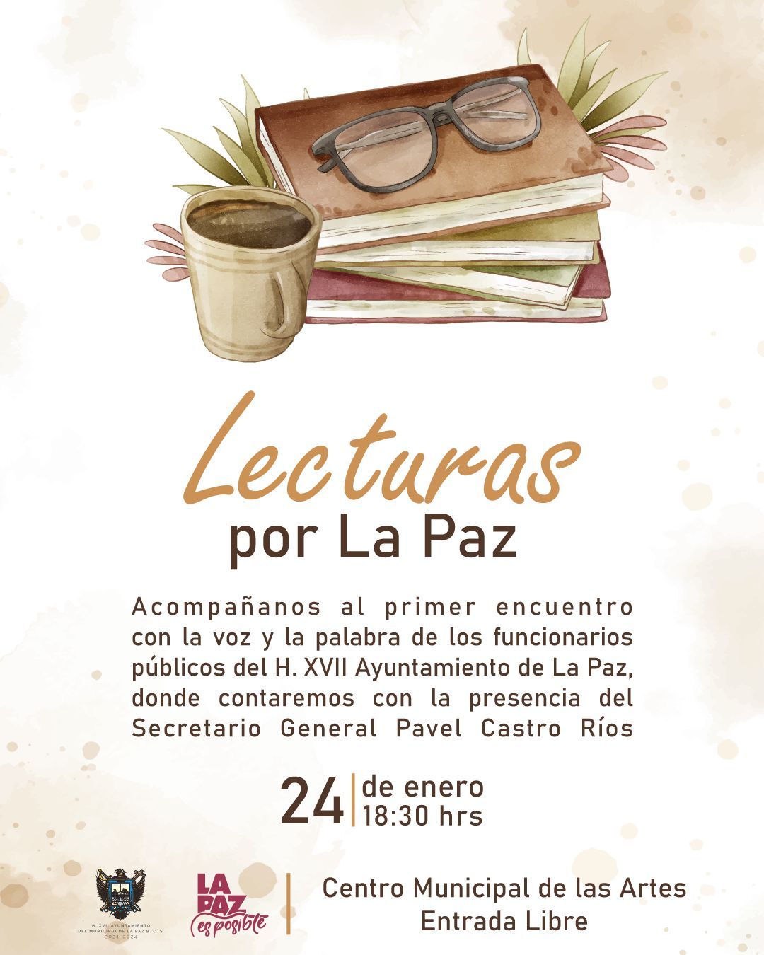 Invitan al primer encuentro literario “Lecturas por La Paz”