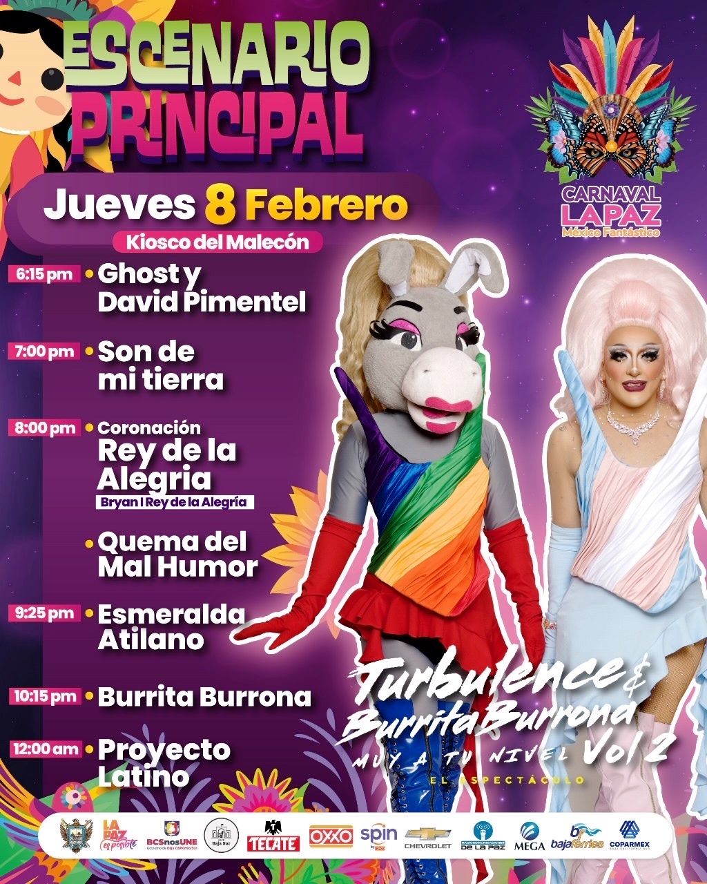 Inicia este jueves el Carnaval La Paz 2024 “México Fantástico”