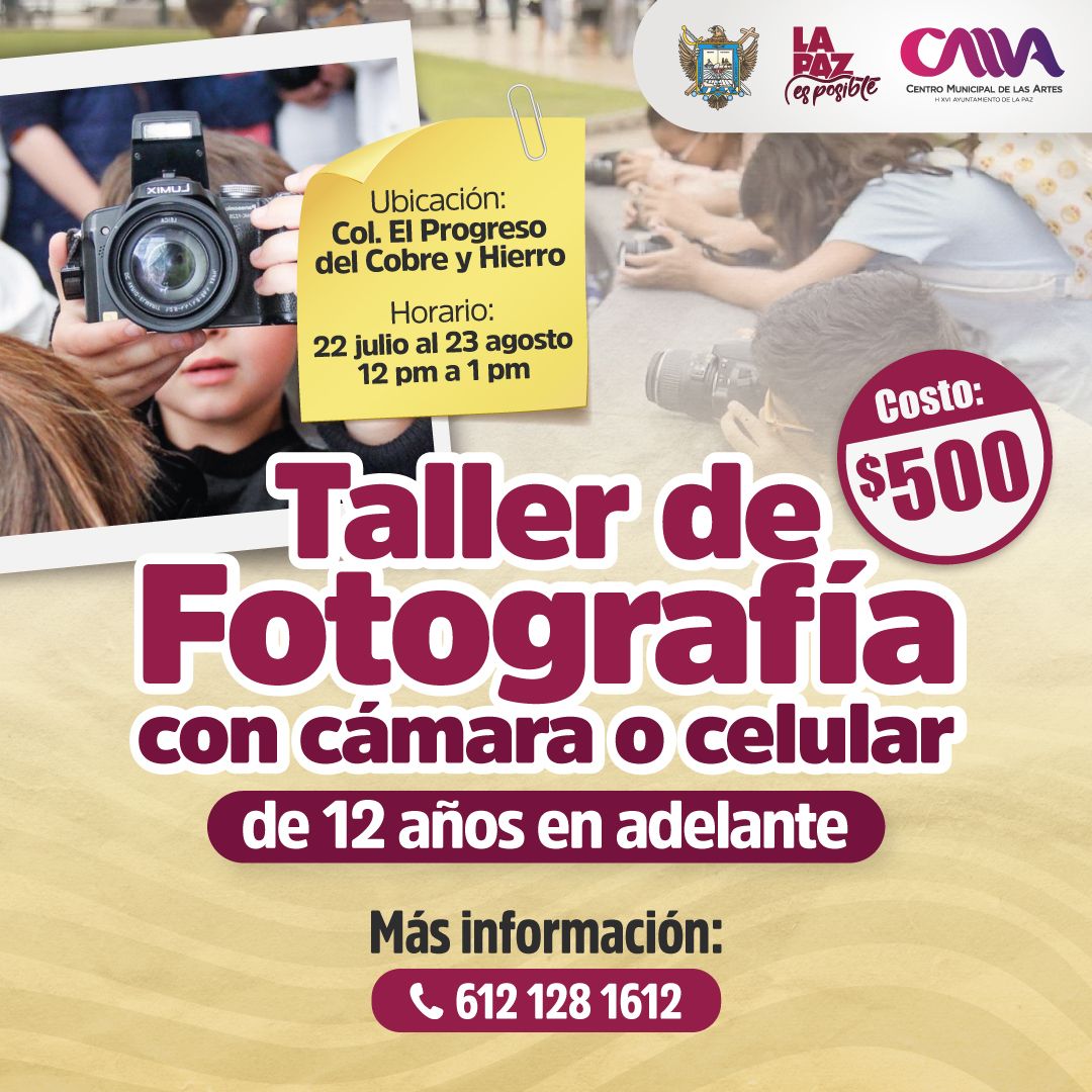 Anuncian Curso de Verano de Fotografía dirigido a jóvenes