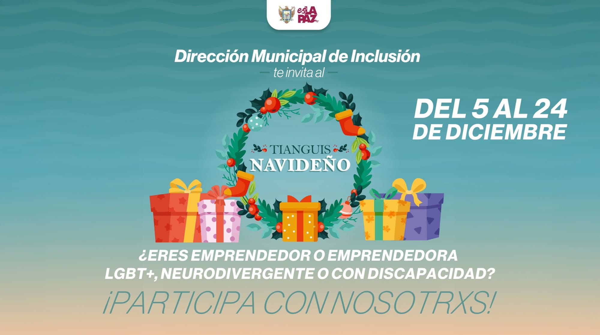 Gobierno Municipal invita a formar parte del Tianguis Navideño Inclusivo