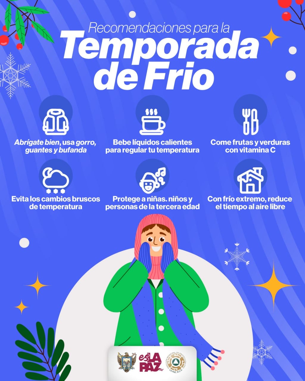 Protección Civil Municipal emite recomendaciones para la temporada de frío