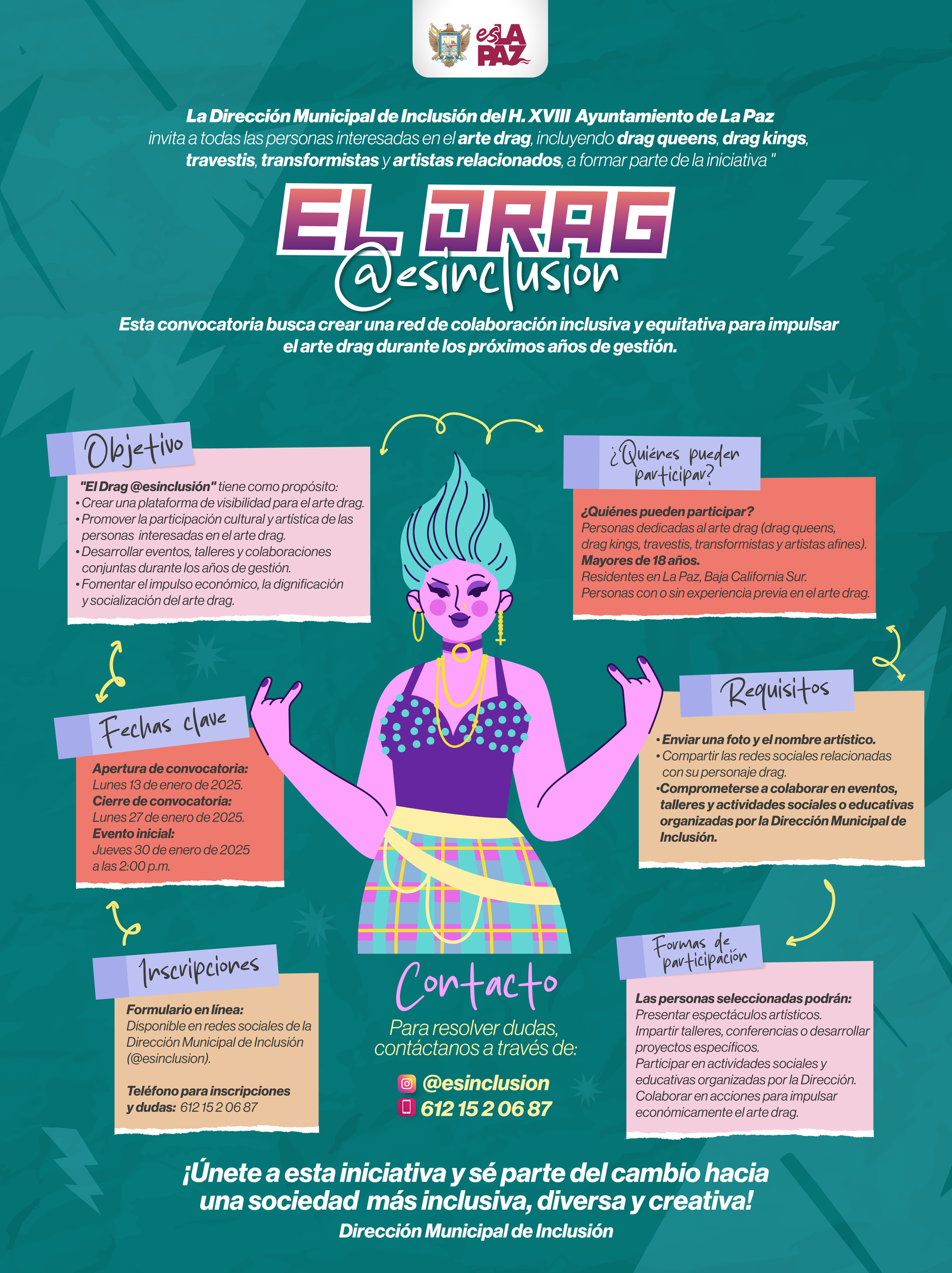 Invitan a formar parte de la iniciativa “El Drag es Inclusión”