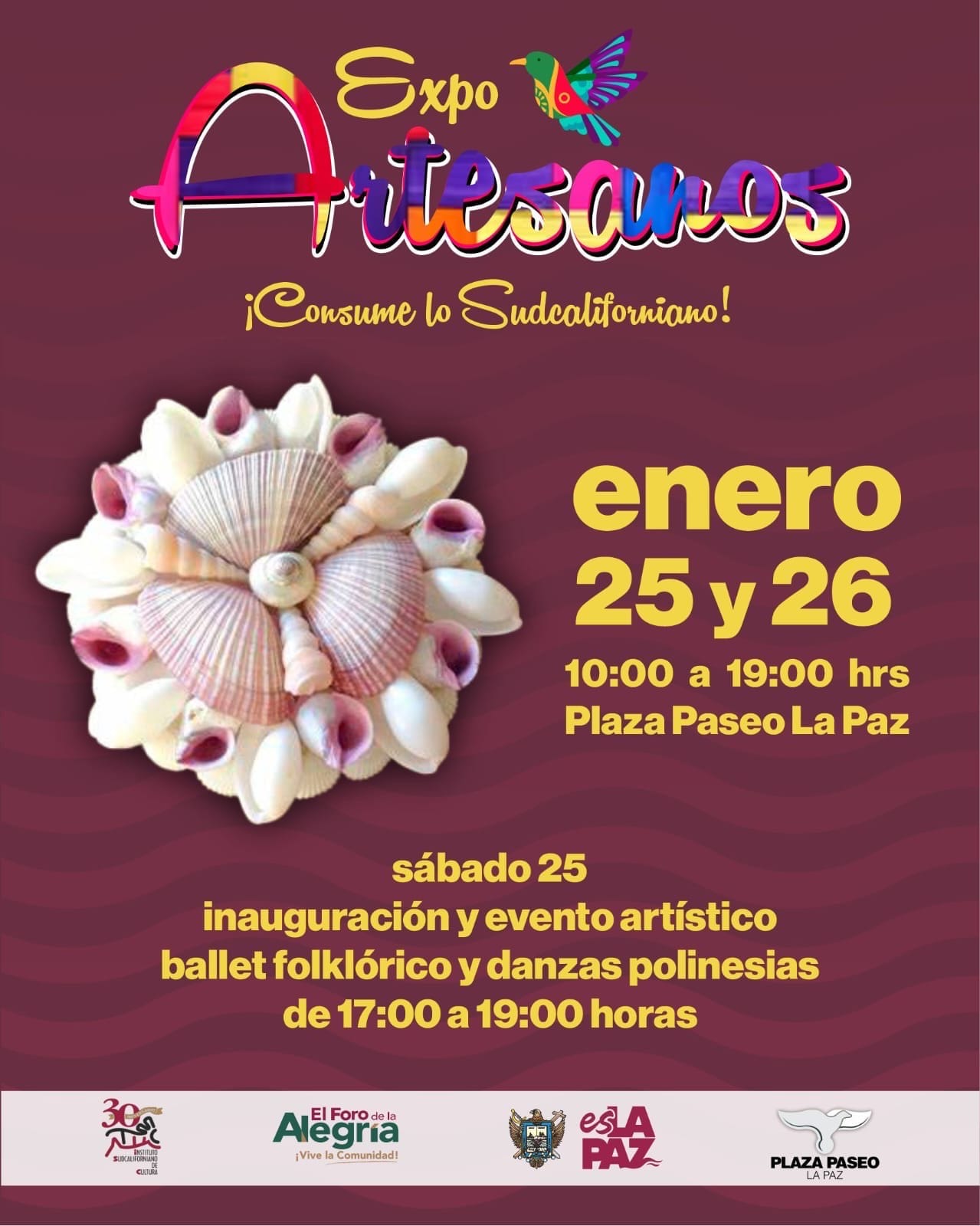 Ayuntamiento de La Paz invita a la primera Expo Artesanos del 2025