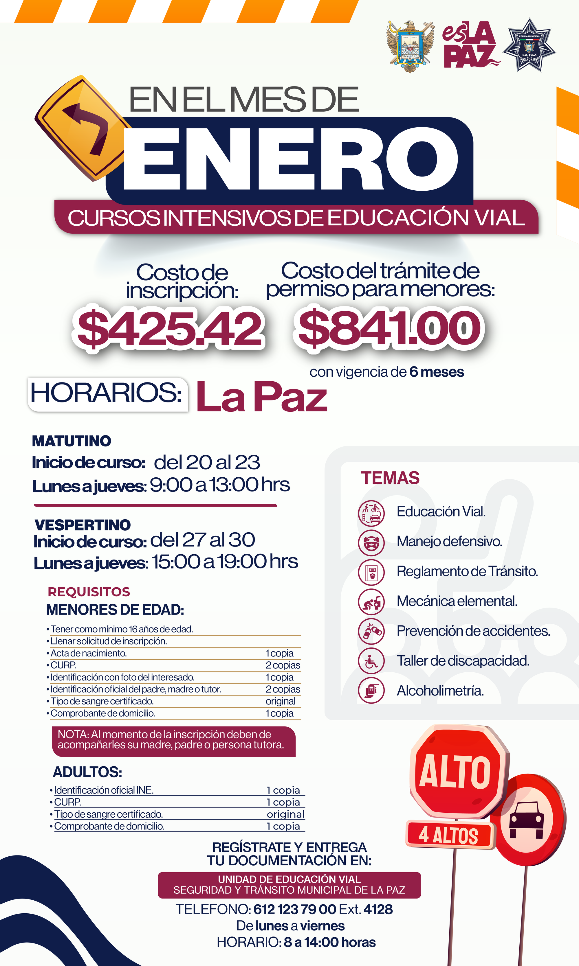 Por iniciar los Primeros Cursos Intensivo de Educación Vial 2025 en La Paz