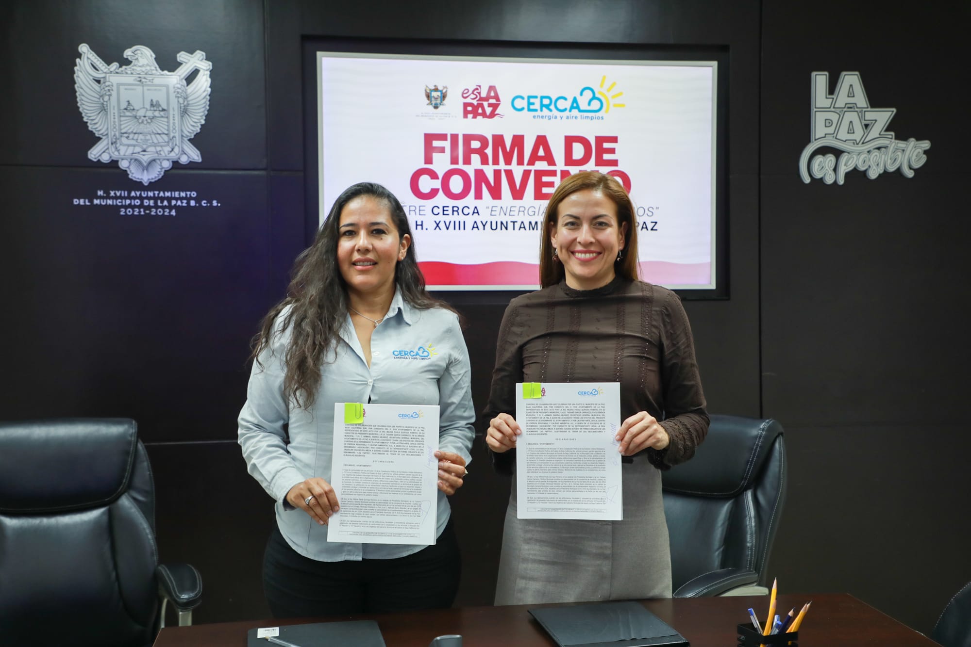 Firma Milena Quiroga convenio de colaboración con CERCA para mejorar la calidad del aire