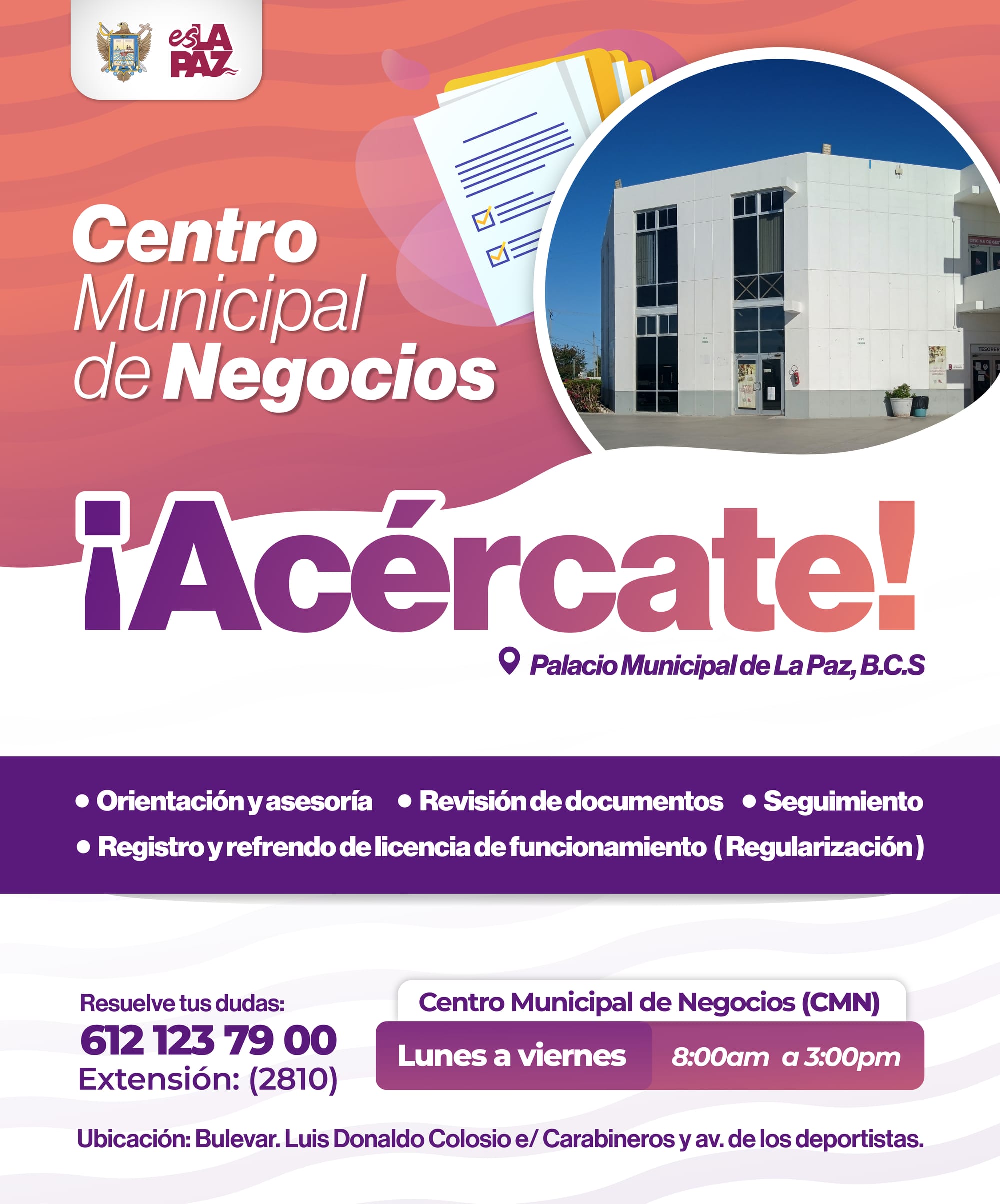 Ayuntamiento de La Paz impulsa regularización de negocios