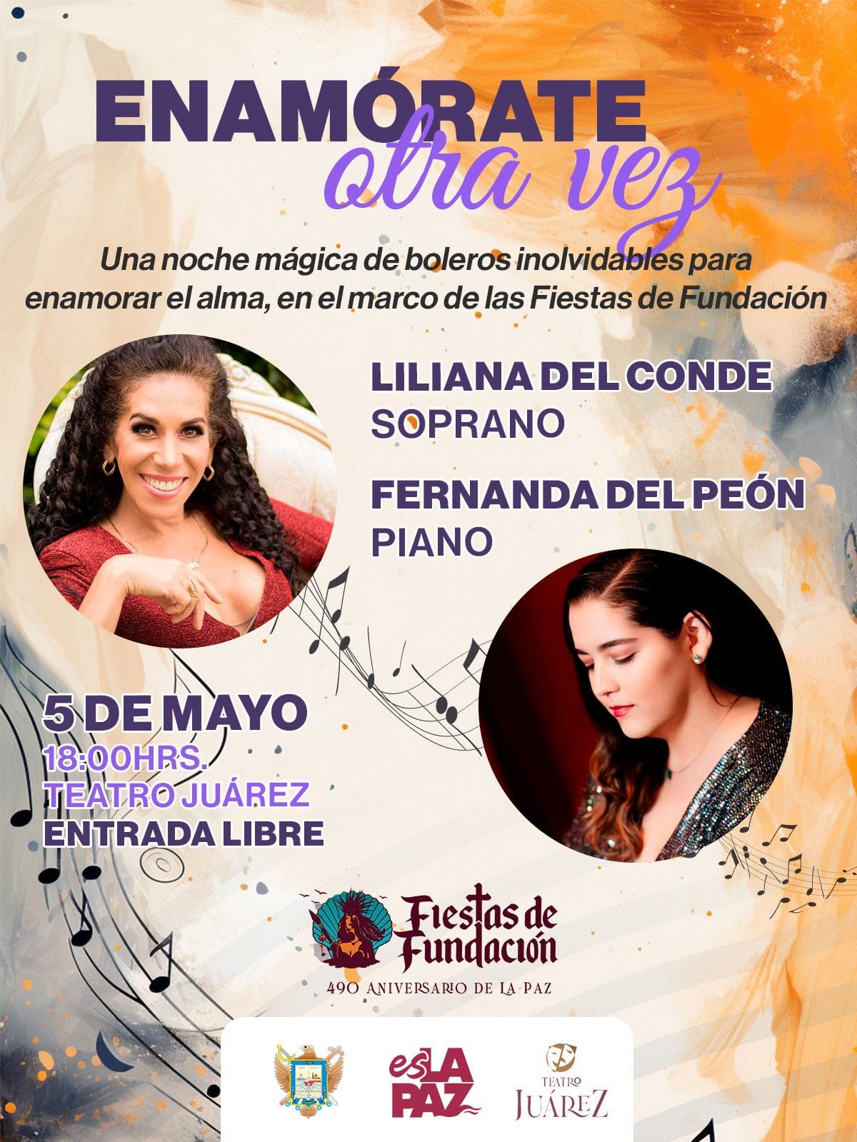 Invitan al concierto “Enamórate otra vez” en el Teatro Juárez