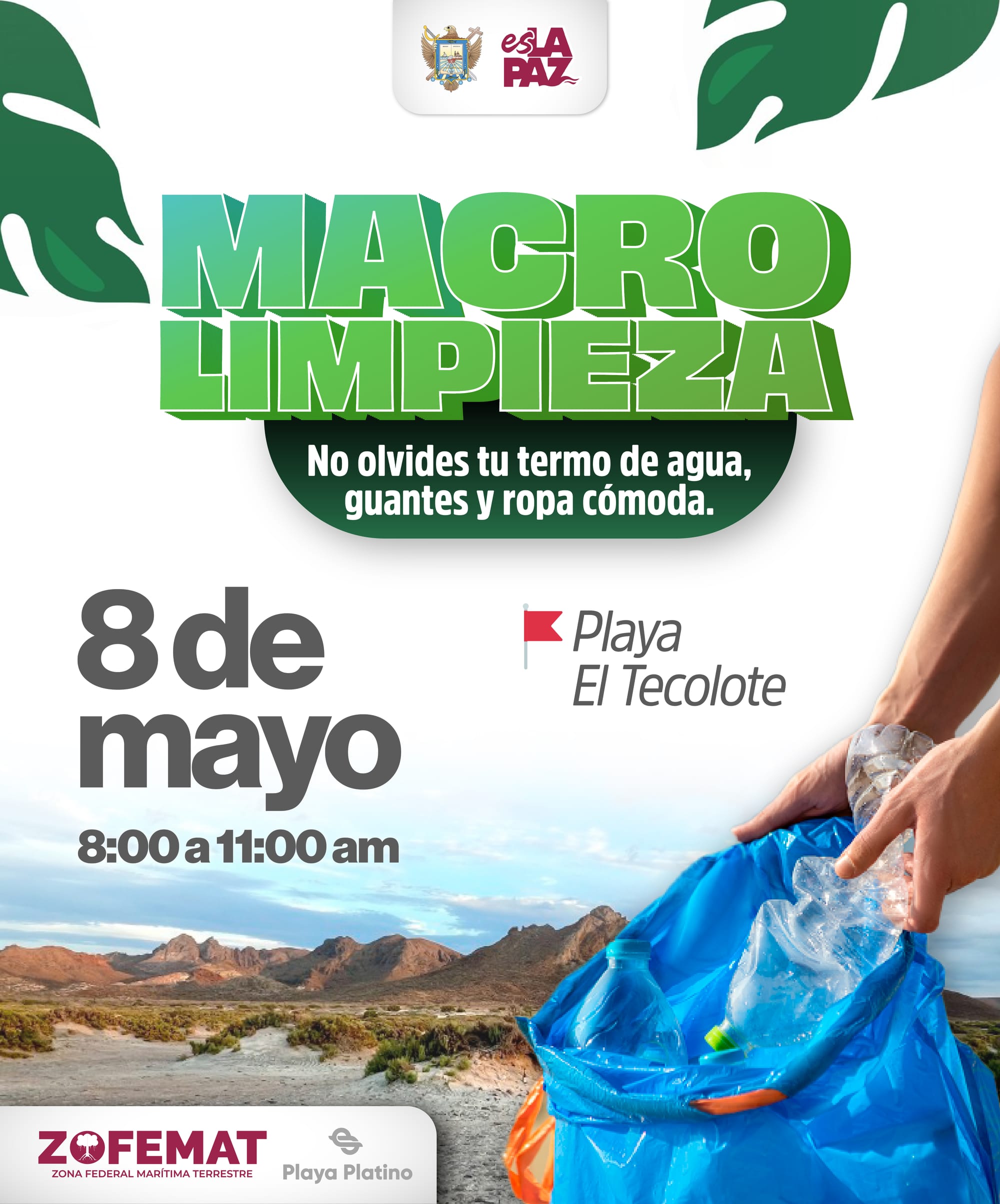 Gobierno Municipal invita a la macro limpieza de playa El Tecolote