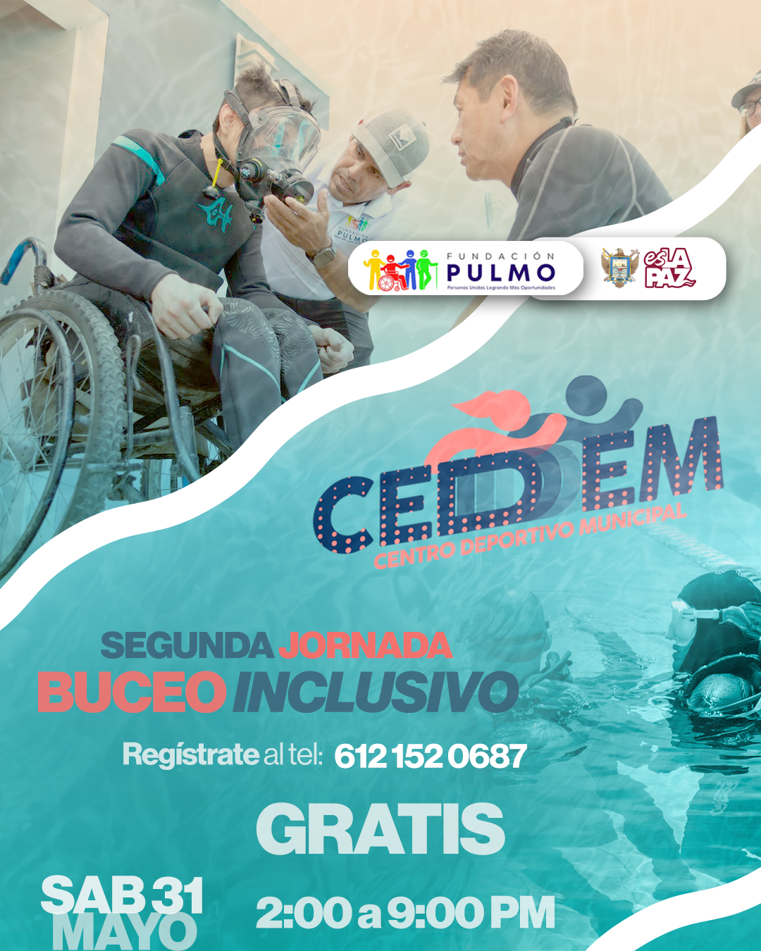 Invitan a participar en la 2da Jornada de Buceo Inclusivo dirigido a personas con discapacidad