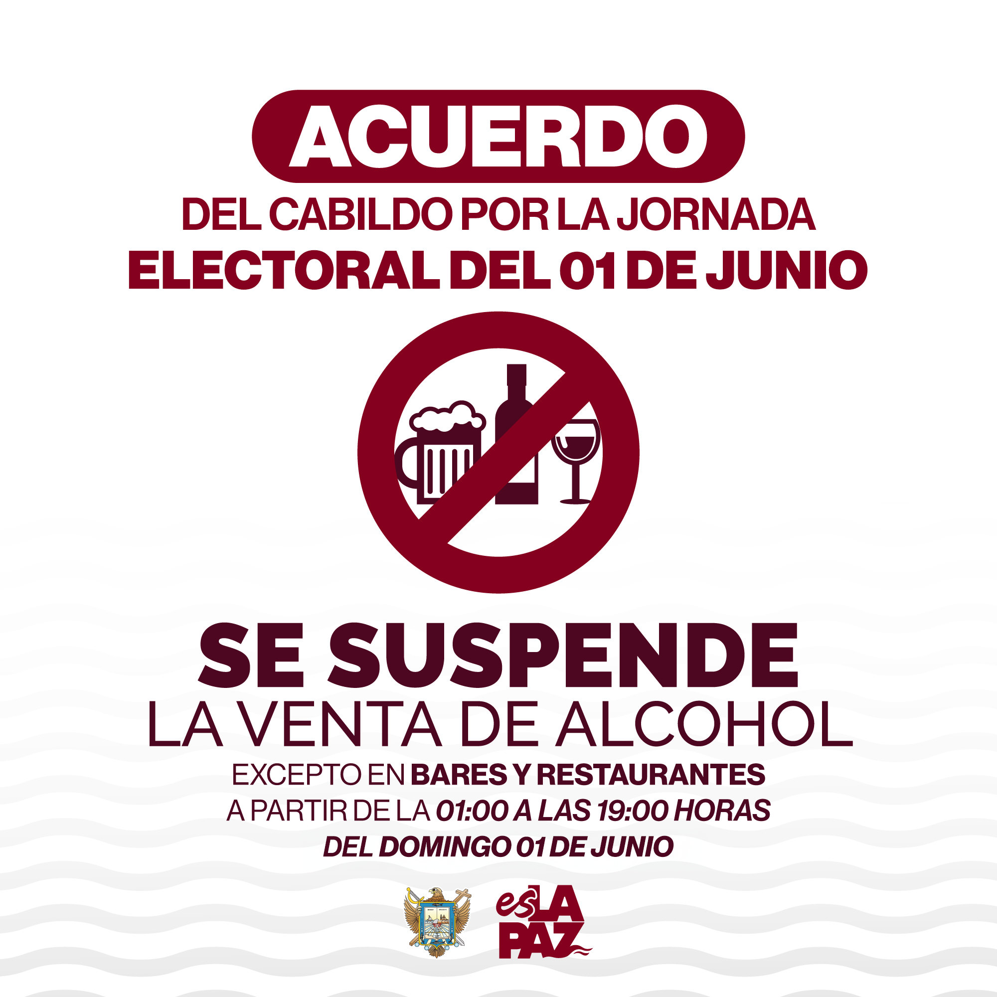 Se suspenderá la venta de bebidas alcohólicas este domingo en La Paz