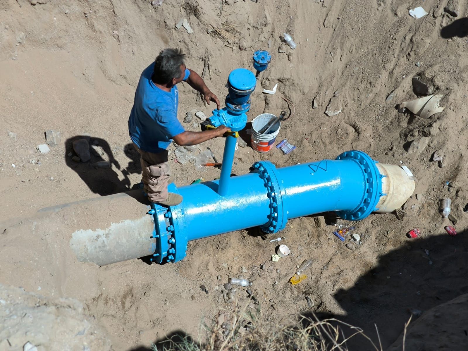Concluye OOMSAPAS La Paz reparación del acueducto No. 2 para garantizar el suministro de agua potable