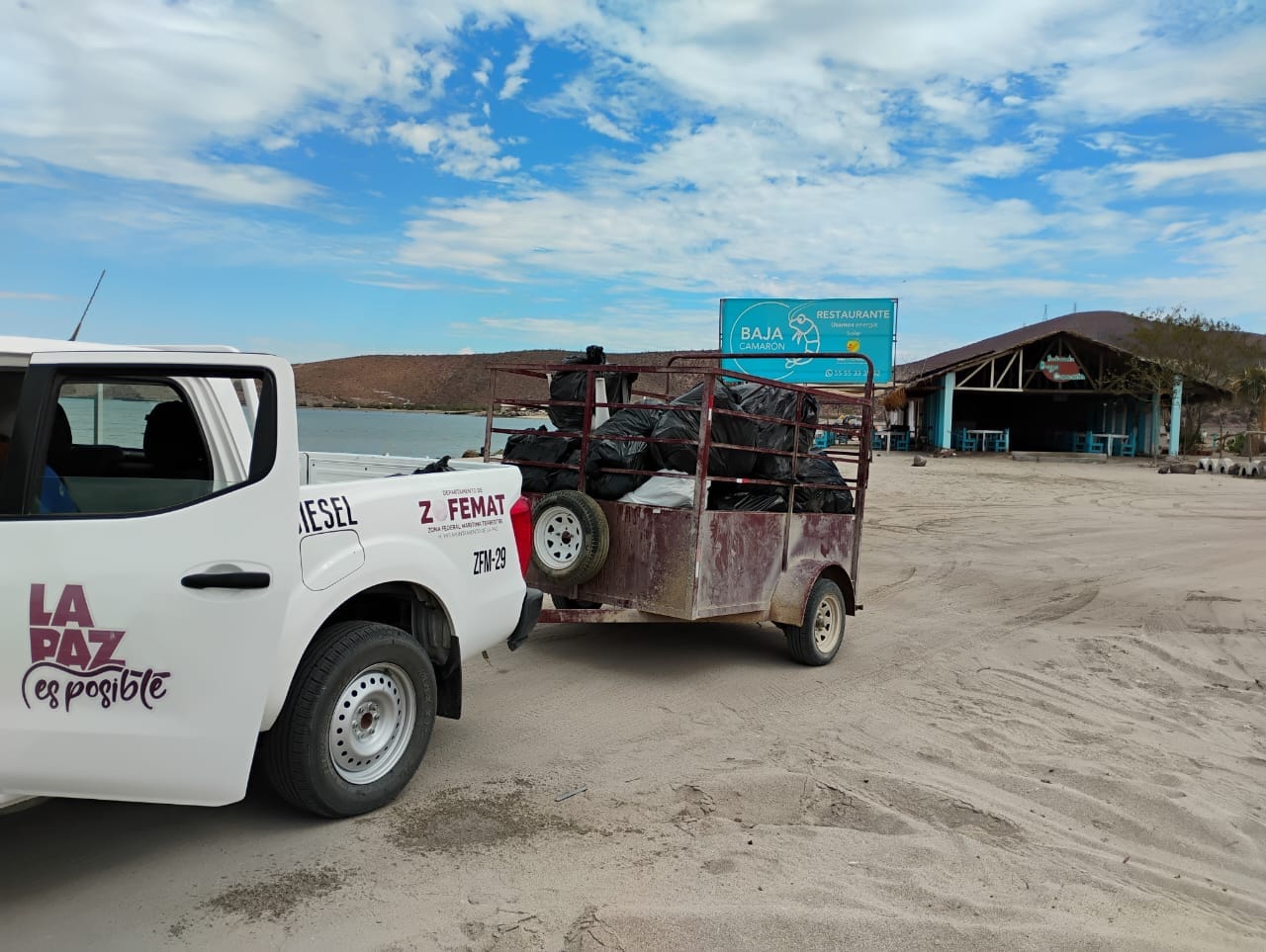 Recolectan más de 5 toneladas de residuos en playas de La Paz