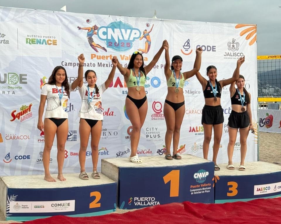 Obtienen voleibolistas de La Paz medalla de plata en Campeonato Nacional