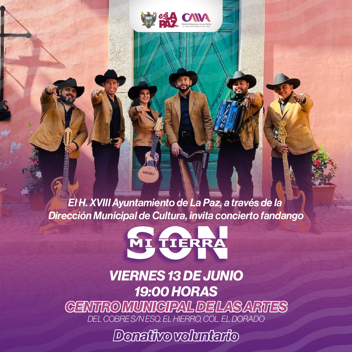 El grupo de música “Son mi Tierra” ofrecerá un concierto en el Centro Municipal de las Artes