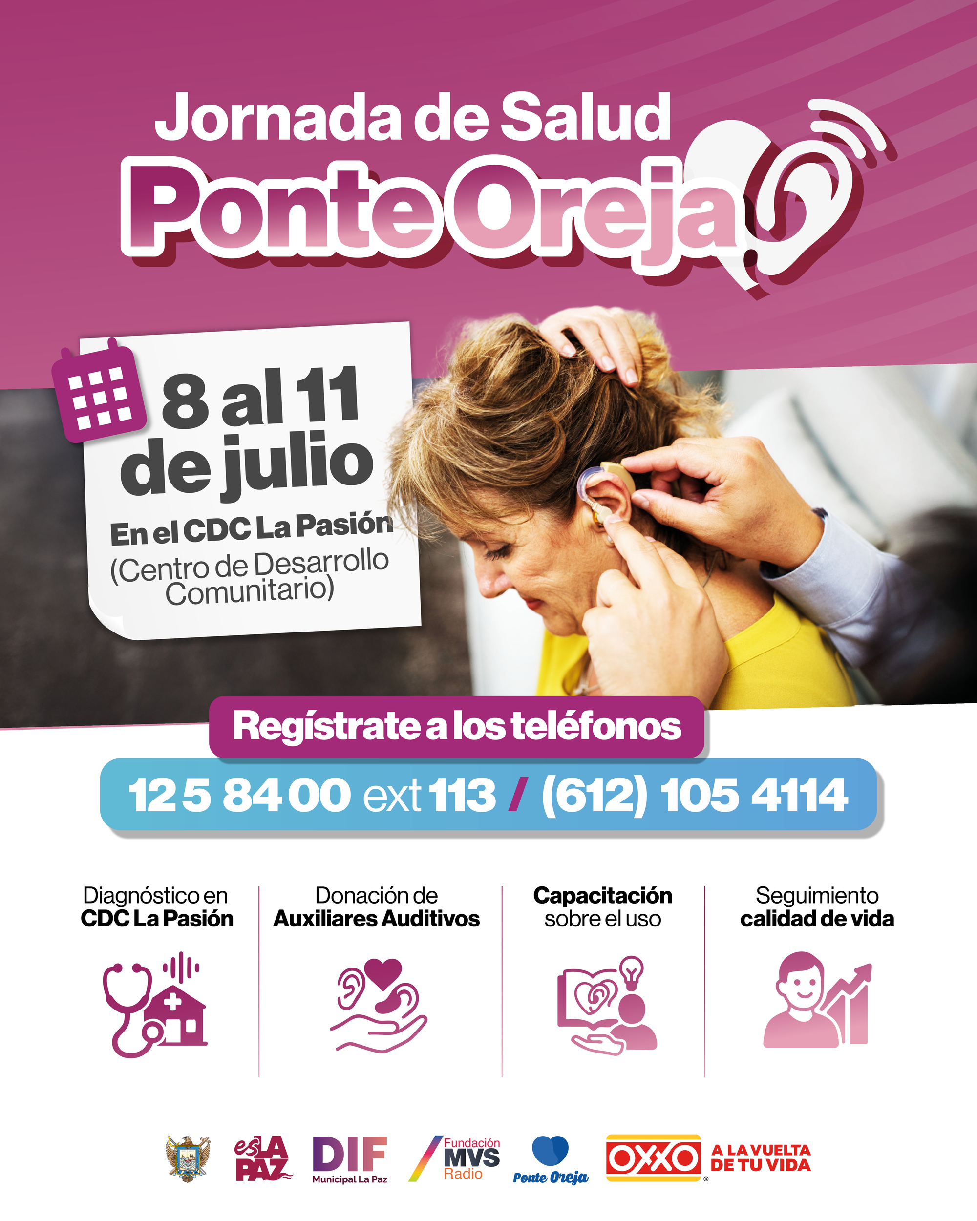 Invitan DIF Municipal y Fundación OXXO a jornada gratuita de salud auditiva