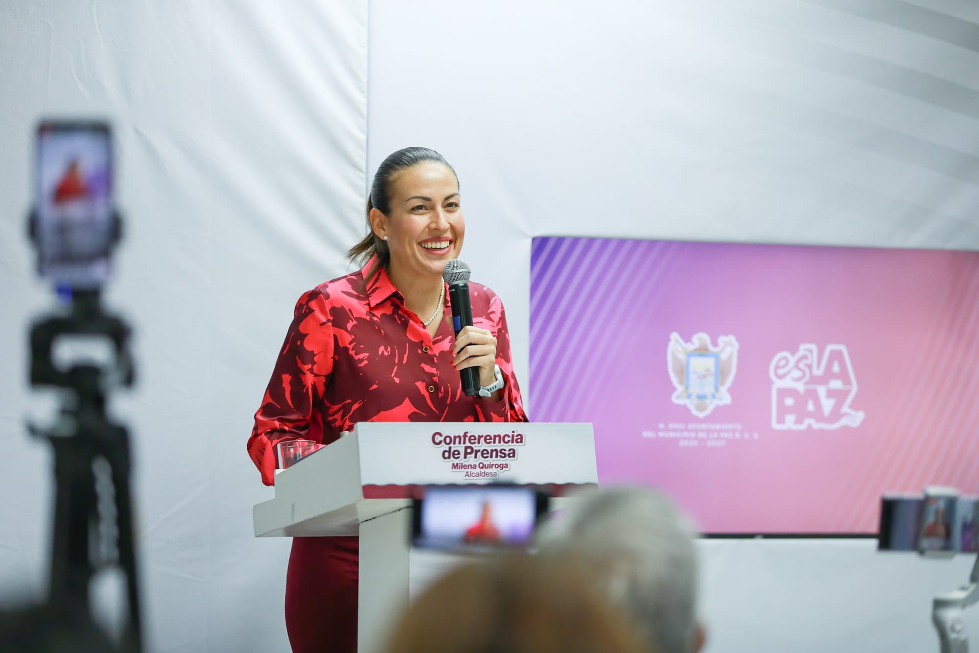 Informa Milena Quiroga acciones de limpieza tras lluvias en La Paz