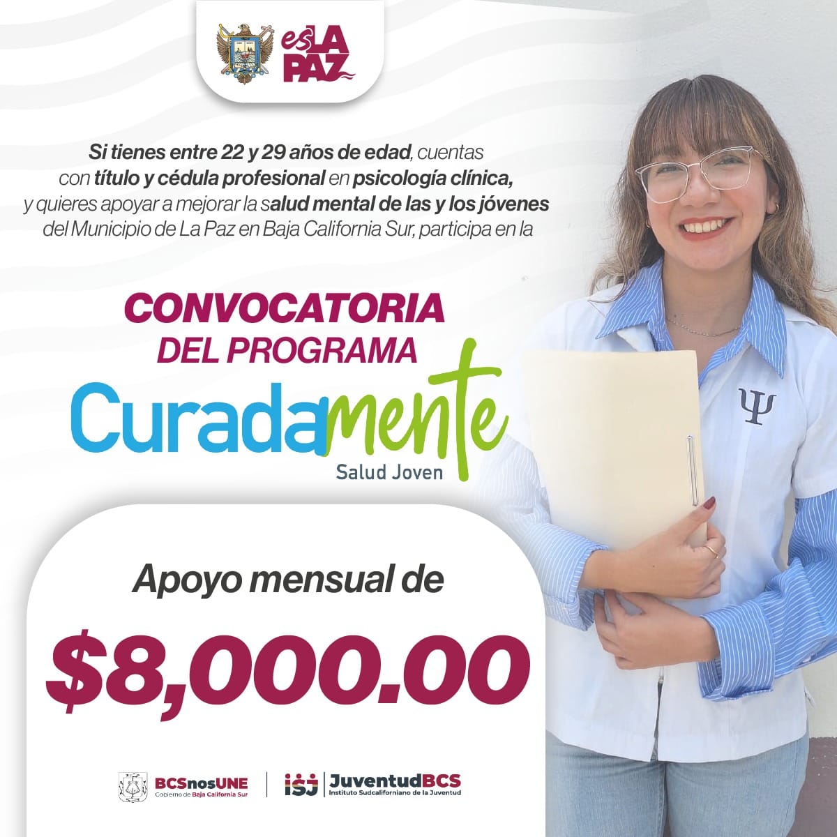 Convocan a jóvenes psicólogos al programa Curadamente–Salud Joven