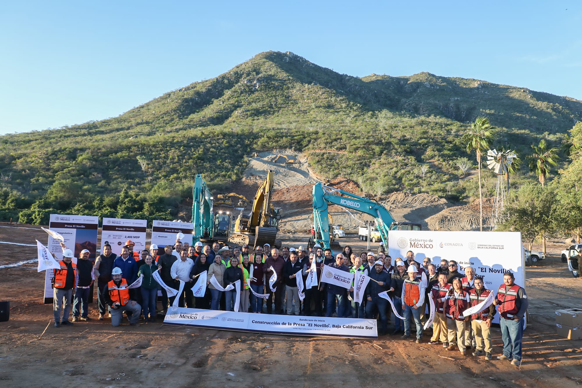 Encabeza Milena Quiroga inicio de obra histórica de la presa “El Novillo”