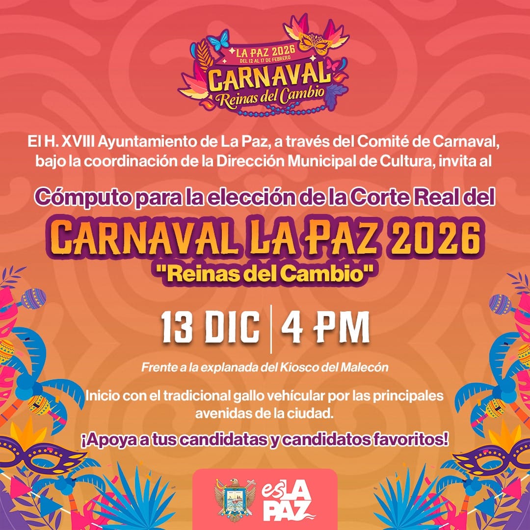 Invitan al cómputo de elección de candidatos a la Corte Real del Carnaval La Paz 2026