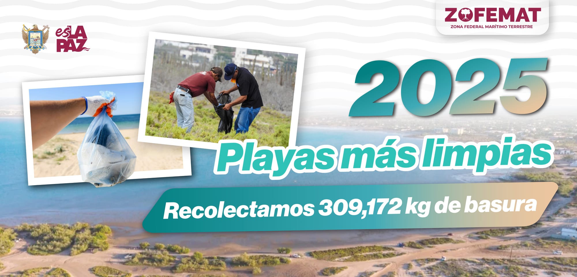 Recolectan más de 300 toneladas de residuos en La Paz durante 2025