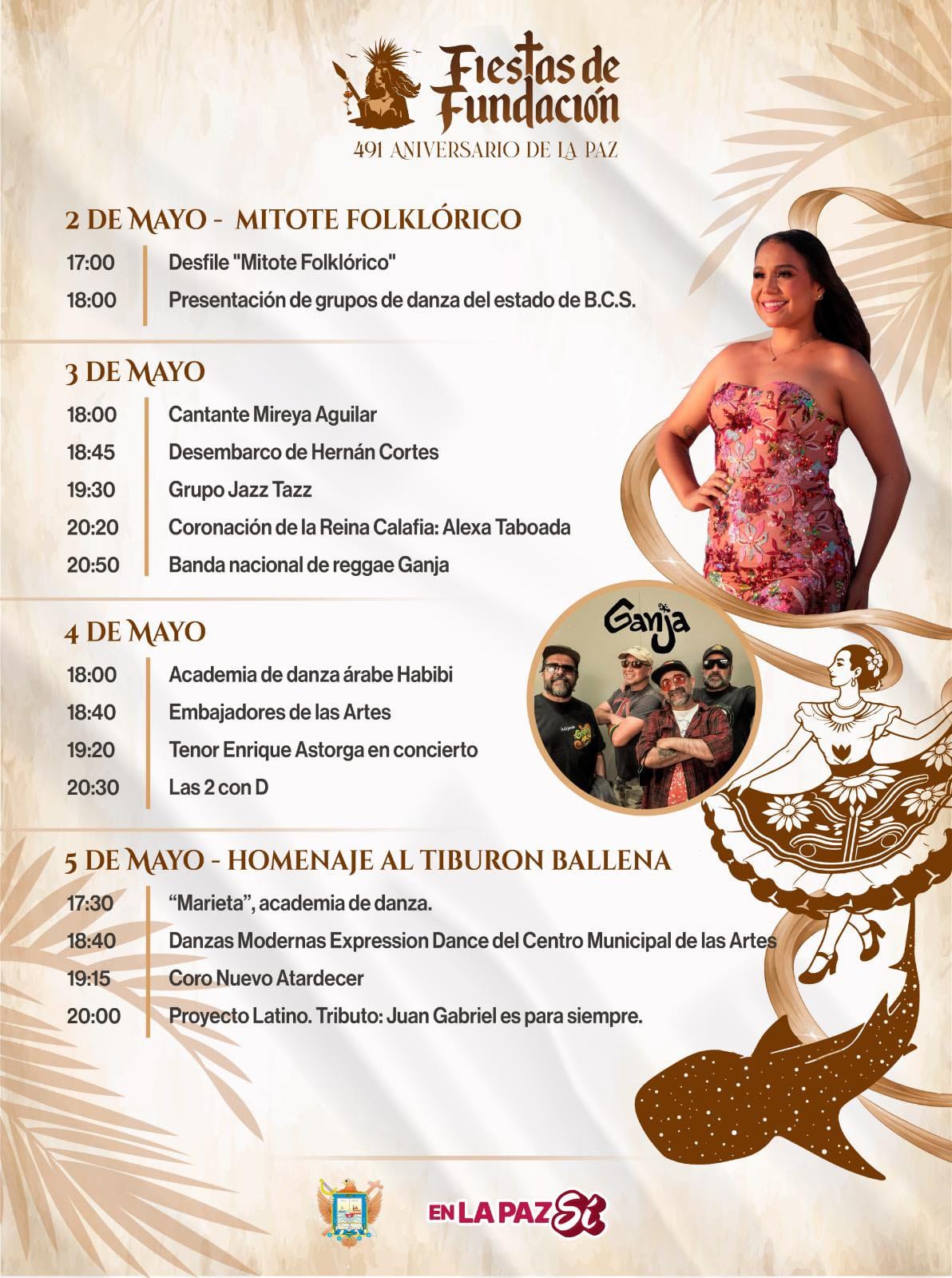 Todo listo para los festejos del 491 Aniversario de la Fundación de La Paz