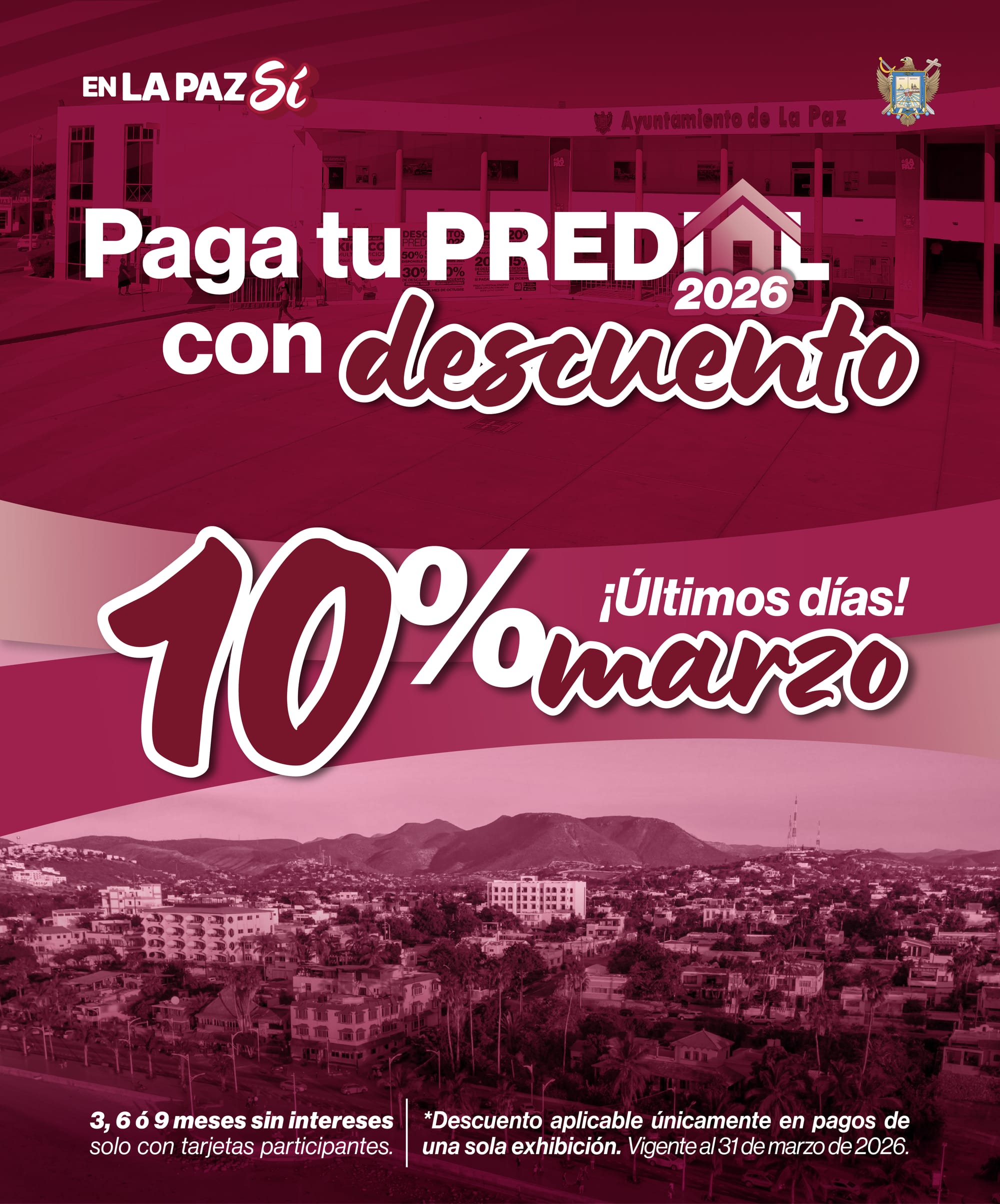 Últimos días del programa de descuentos para pago de Predial 2026