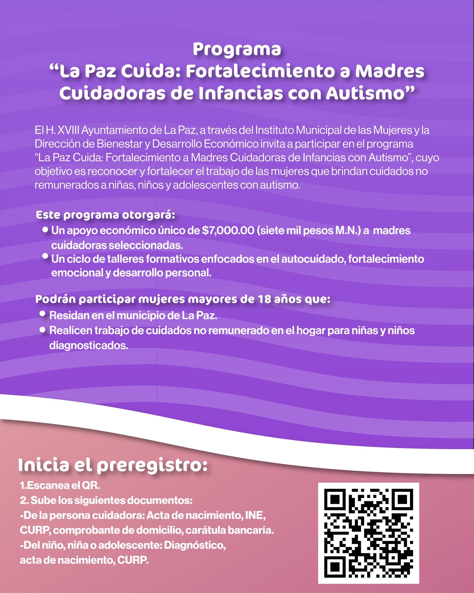 Anuncian programa de apoyo a madres cuidadoras de infancias con autismo en La Paz