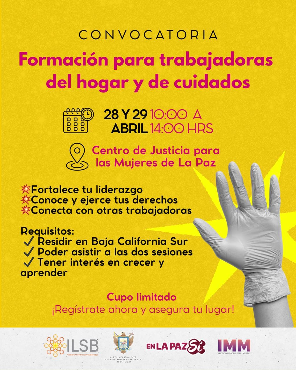 Impulsa Gobierno de La Paz, taller de formación para trabajadoras del hogar
