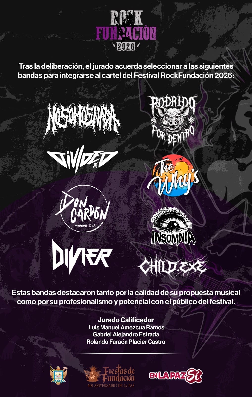 Revelan bandas seleccionadas del festival Rock Fundación 2026