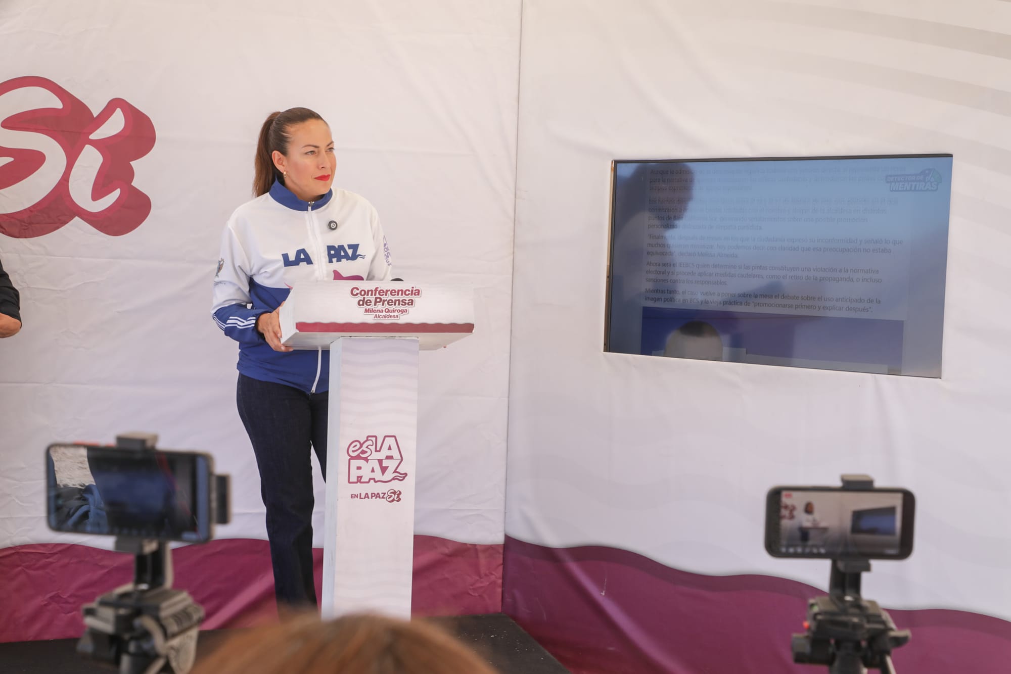En La Paz se responde con hechos, no con desinformación: Milena Quiroga